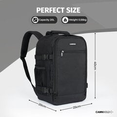 CABINHOLD Unisex Backpack BCN seljakotid Must , hind ja info | Spordikotid, seljakotid | kaup24.ee