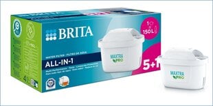 Veefiltri kassett Brita Maxtra Pro All-In-One, 6 tk hind ja info | Filterkannud ja filtrid | kaup24.ee