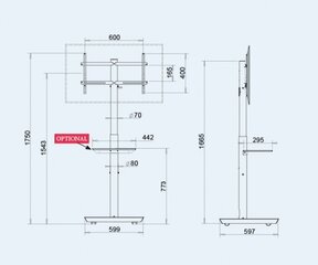 TV alus OMB HANDY SPRING, 32"-60", 40 kg, 600x400 mm hind ja info | TV alused | kaup24.ee