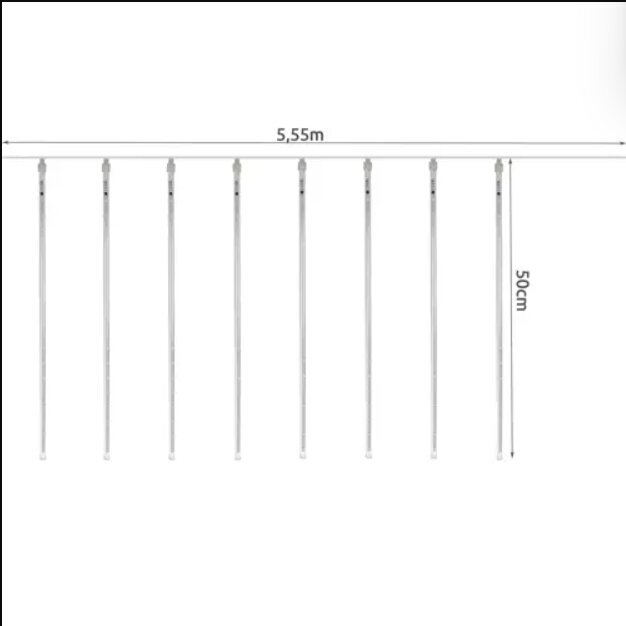 LED valgustus 5,5m pikkune värv - külm valge Iso Trade цена и информация | Aia- ja õuevalgustid | kaup24.ee