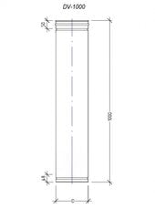 Дымоходная труба L1000мм x D130мм цена и информация | Дымоходы | kaup24.ee