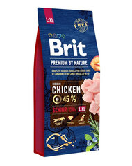 Brit Premium By Nature Senior Large Extra Large L+Xl koos kanaga, 15 kg hind ja info | Kuivtoit koertele | kaup24.ee