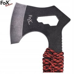 Matka ellujäämiskirves Tomahawk Redrope stonewashed hatchet Fox Outdoor, must/punane цена и информация | Механические инструменты | kaup24.ee