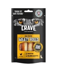 Crave Meaty Rolls täiskasvanud koertele koos kanaga, 8x50 g hind ja info | Maiustused koertele | kaup24.ee