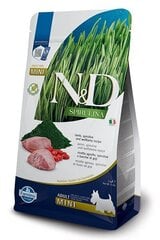 Farmina N&D Spirulina Lamb Adult Mini с бараниной, 2 кг цена и информация | Сухой корм для собак | kaup24.ee