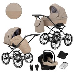 Universaalne vanker ROMANTIC Kunert 3in1 BEIGE ECO hind ja info | Vankrid, jalutuskärud | kaup24.ee