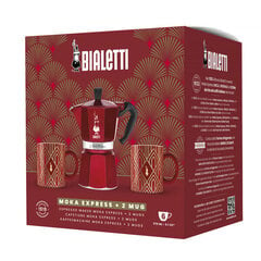 Bialetti Deco Glamour - Express Moka 6-Cup Red с дополнительными кружками цена и информация | Чайники, кофейники | kaup24.ee