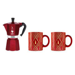 Bialetti Deco Glamour - Express Moka 6-Cup Red с дополнительными кружками цена и информация | Чайники, кофейники | kaup24.ee