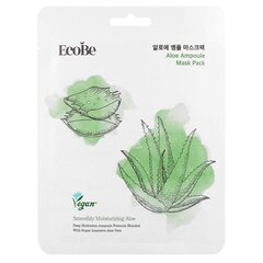 EcoBe Aloe Ampoule Mask Pack 25ml - Успокаивающая и увлажняющая листовая маска с алоэ вера цена и информация | Маски для лица, патчи для глаз | kaup24.ee