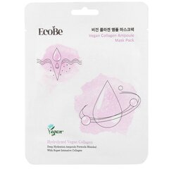 EcoBe Vegan Collagen Ampoule Mask Pack 25ml - pinguldav kollageeni lehtmask hind ja info | Näomaskid, silmamaskid | kaup24.ee