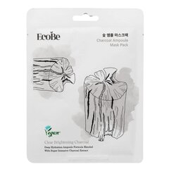 EcoBe Charcoal Ampoule Mask Pack 25ml - Увлажняющая и очищающая листовая маска с активированным углем цена и информация | Маски для лица, патчи для глаз | kaup24.ee