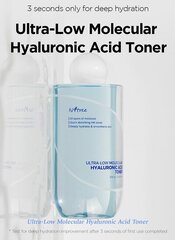 ISNTREE ULTRA-LOW MOLECULAR HYALURONIC ACID TONER 300ml - 14 hüaluroonhapet sisaldav näotoonik. hind ja info | Näoõlid, seerumid | kaup24.ee