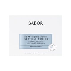 Babor Instant Fresh & Smooth сыворотка для глаз 15 мл и подушечки 2 шт. цена и информация | Сыворотки, кремы для век | kaup24.ee