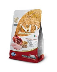 Farmina N&D Low Grain Chicken&Pomegranate Adult Cat, 5 kg hind ja info | Kuivtoit kassidele | kaup24.ee