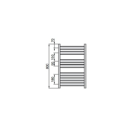 Käterätik Zehnder Zeta 50x80 cm, valge RAL 9016, PQ6-80-50 hind ja info | Vannitoa radiaatorid ja käterätikuivatid | kaup24.ee