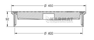 Люк KARMAT для литой стойки ø 400, черный цена и информация | Сантехнические соединения, клапаны | kaup24.ee