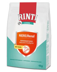 Rinti Canine Kidney/Renal koos kanaga, 4 kg hind ja info | Kuivtoit koertele | kaup24.ee