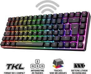 SPIRIT of GAMER - Juhtmeta RGB mänguklaviatuur hind ja info | Klaviatuurid | kaup24.ee