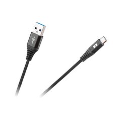 usb ja c-tüüpi usb-kaabel, 50 cm, must hind ja info | Mobiiltelefonide kaablid | kaup24.ee