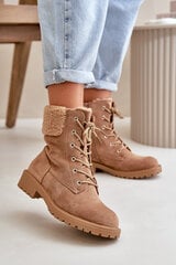 Women's Lined Work Boots with Zipper Brown Mivael 32900-21 цена и информация | Женские сапоги | kaup24.ee