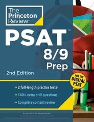 Princeton Review PSAT 8/9 Prep: 2 Practice Tests plus Content Review plus Strategies for the Digital PSAT 2nd Revised edition hind ja info | Noortekirjandus | kaup24.ee