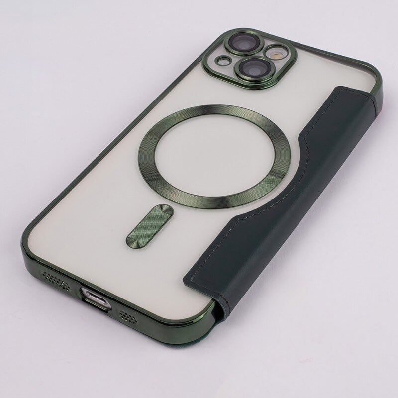 Nutikas Chrome Mag Case iPhone 14 6.1 jaoks, roheline hind ja info | Telefoni kaaned, ümbrised | kaup24.ee