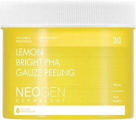 Neogen - Lemon Bright PHA Gauze Peeling, 190ml/30EA - C-vitamiini koorivad padjad hind ja info | Näomaskid, silmamaskid | kaup24.ee