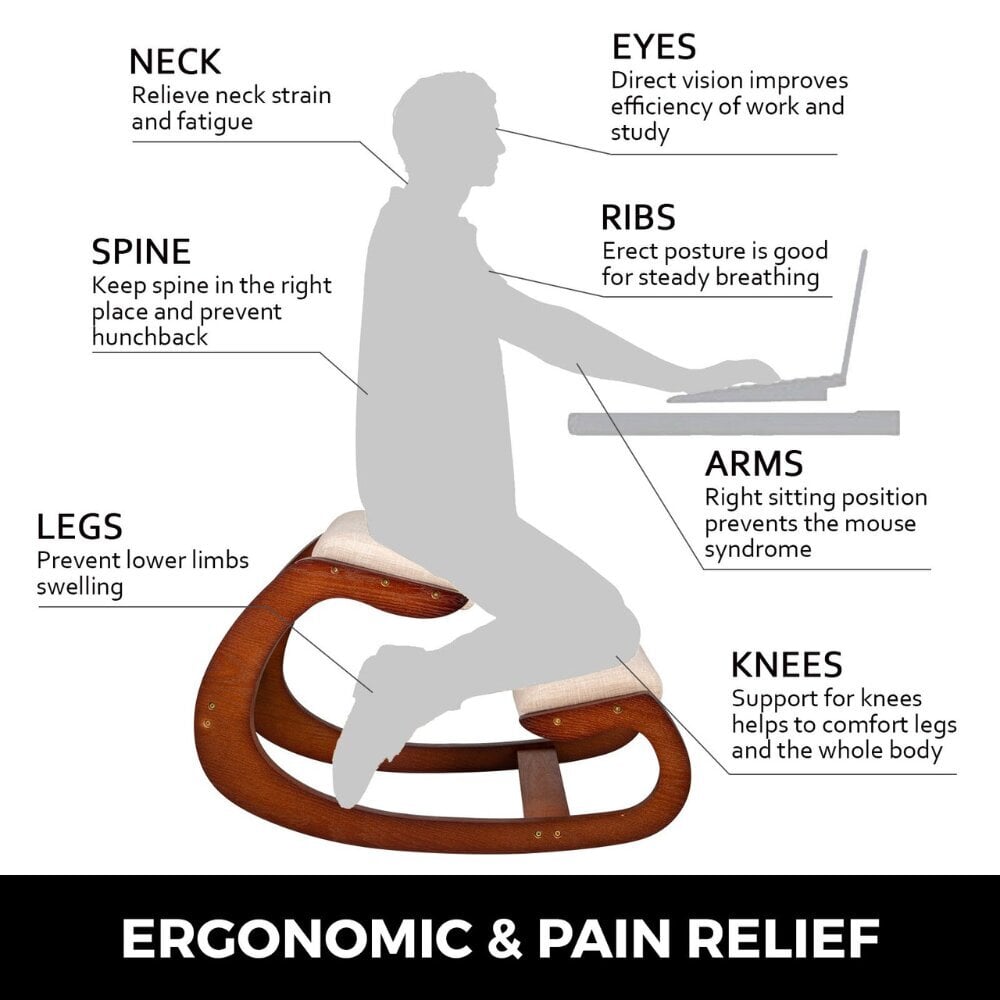 Ergonomiline põlvetool Vevor цена и информация | Kontoritoolid | kaup24.ee