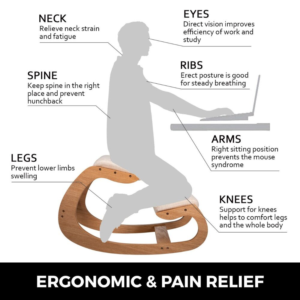 Ergonomiline põlvetool Vevor hind ja info | Kontoritoolid | kaup24.ee