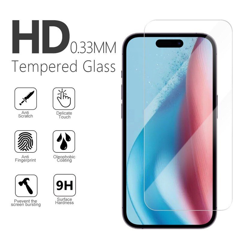 karastatud klaas 2.5D Premium iPhone 15 Plus 6.7 jaoks hind ja info | Ekraani kaitsekiled | kaup24.ee