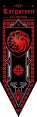 Баннер, Флаг Королевства Targaryen, Игра Престолов, 32 x 100 см. цена и информация | Картины, живопись | kaup24.ee