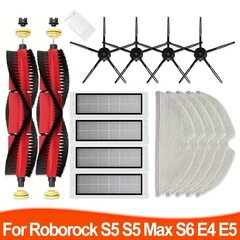 'Roborock s6 maxv s6 pure s5 max s5 s4 e4 e35 e2/xiaomi 1/1s robottolmuimeja: hankige 1 komplekt peamist küljeharja' hind ja info | Tolmuimejate lisatarvikud | kaup24.ee