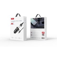 Автомобильное зарядное устройство XO CC56 PD 30W QC 1x USB 1x USB-C черный + кабель USB - USB-C цена и информация | Зарядные устройства для телефонов | kaup24.ee