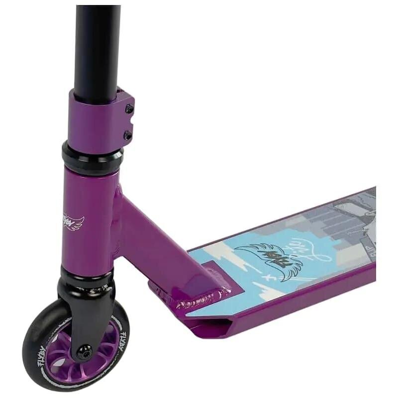 Trikitõukeratas FLYBY Lite V2 Complete Pro Scooter Black/Purple hind ja info | Jalgrattad | kaup24.ee