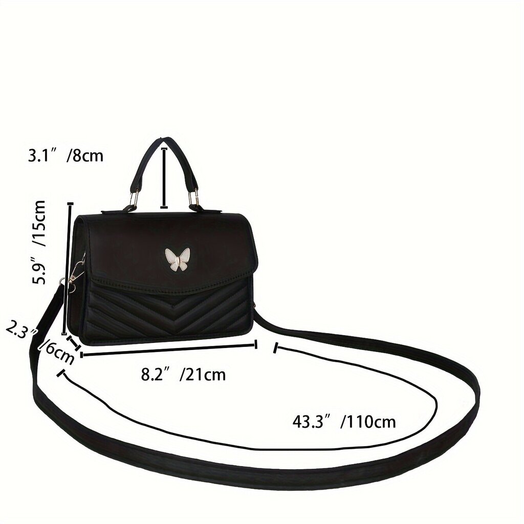 'Butterfly decor crossbody kott' variant-40010 hind ja info | Naiste käekotid | kaup24.ee