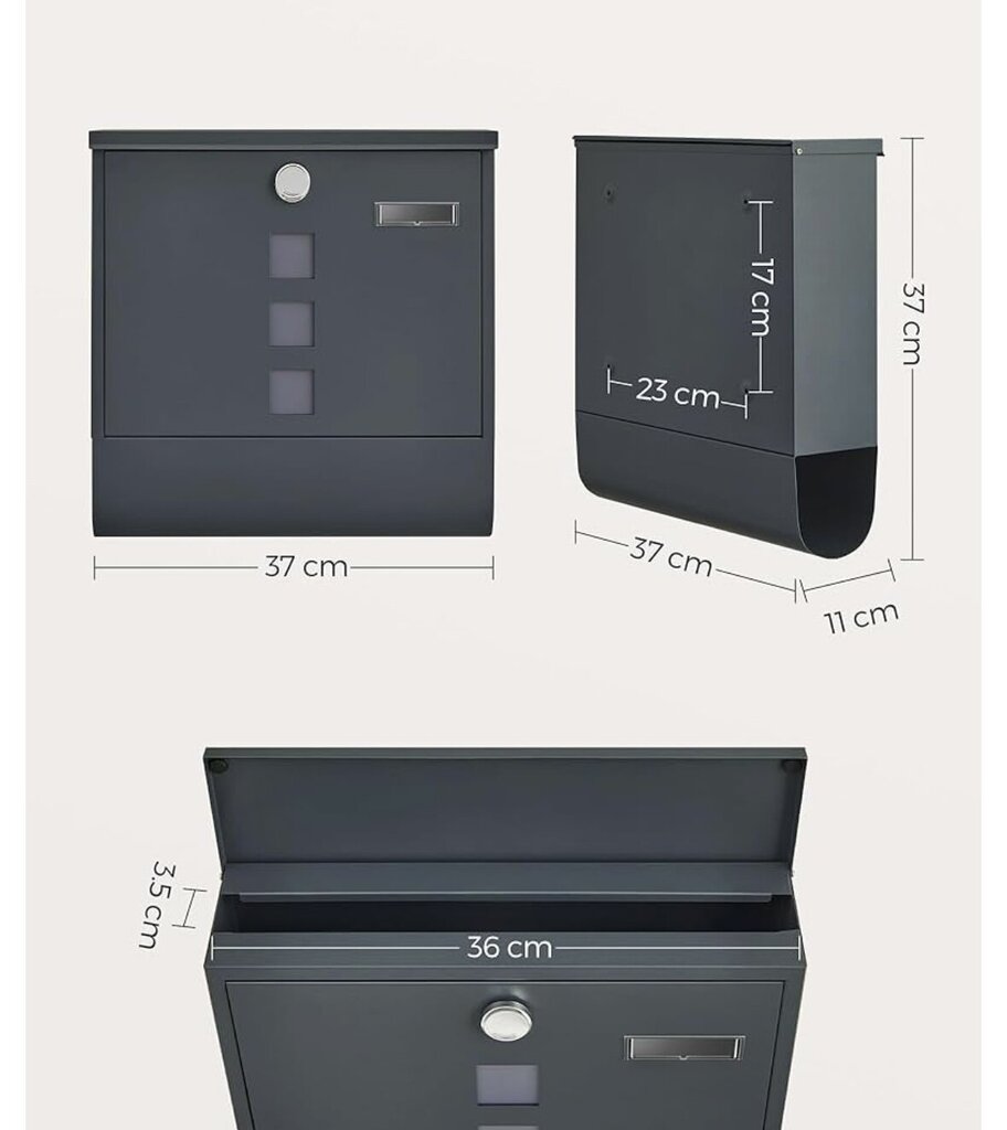SONGMICS postkast цена и информация | Aiad ja tarvikud | kaup24.ee