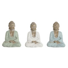 Dekoratiivkuju Home ESPRIT Valge Roheline Türkiissinine Buddha Idamaine 14 x 10,5 x 18,5 cm (3 Ühikut) hind ja info | Sisustuselemendid | kaup24.ee