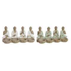 Dekoratiivkuju Home ESPRIT Valge Roheline Buddha Idamaine 24 x 9 x 11 cm (2 Ühikut) hind ja info | Sisustuselemendid | kaup24.ee