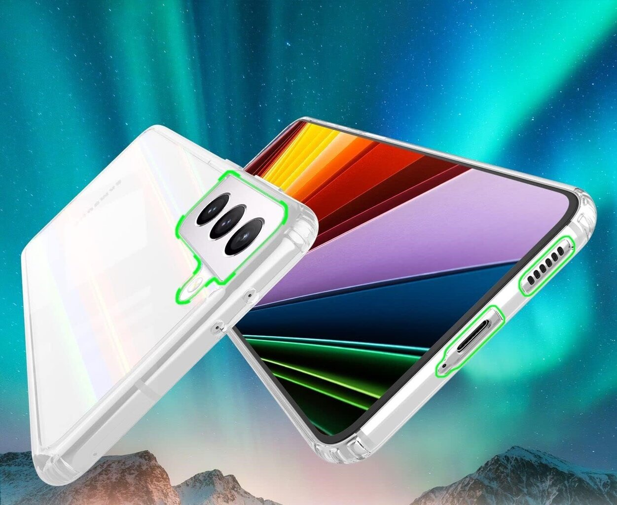 NALIA Läbipaistev ümbris Samsung Galaxy S22 jaoks - Rainbow Effect цена и информация | Telefoni kaaned, ümbrised | kaup24.ee