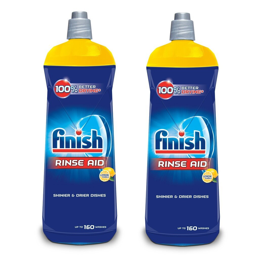 Finish nõudepesumasina loputusvahend Shine&Dry Lemon, 2 x 800 ml цена и информация | Nõudepesuvahendid | kaup24.ee