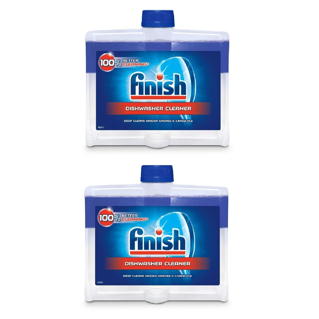 Finish Dual Action nõudepesumasina puhastusvahend, 2 x 250ml цена и информация | Nõudepesuvahendid | kaup24.ee