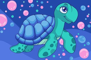 Maali numbrite järgi Wizardi Turtle, 20x30 cm цена и информация | Живопись по номерам | kaup24.ee