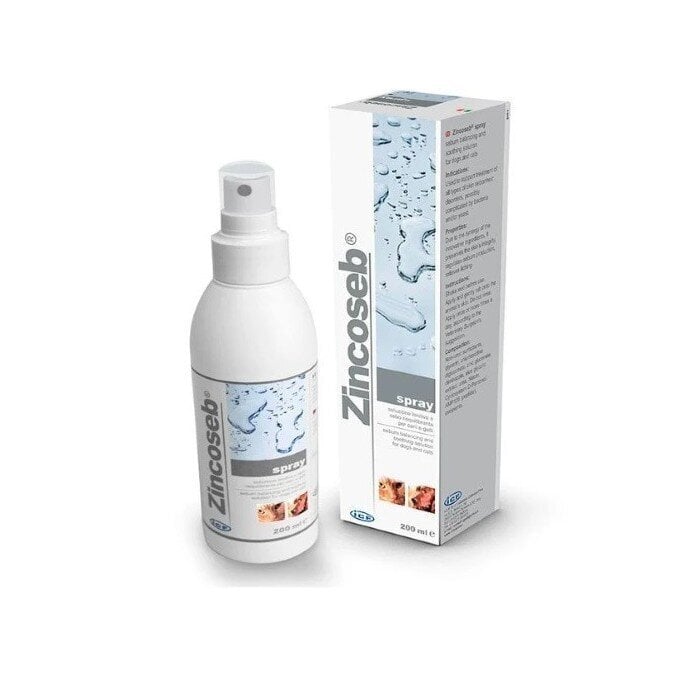 Sprei nahaprobleemidega loomadele Geulincx Zincoseb Spray, 200 ml цена и информация | Karvahooldustooted loomadele | kaup24.ee