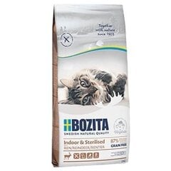 Bozita Indoor&Sterilised Grain free Reindeer steriliseeritud kassidele koos hirvelihaga, 2 kg hind ja info | Kuivtoit kassidele | kaup24.ee