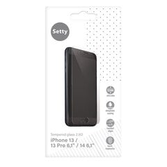 Закаленное стекло Setty 2,5 D для iPhone 13 / 13 Pro 6,1 / 14 6,1 цена и информация | Защитные пленки для телефонов | kaup24.ee