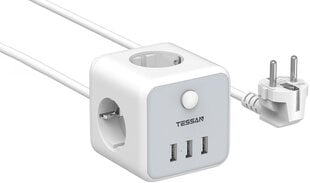 Удлинитель Tessan 3 розетки + 3 USB, 1,5 м с разъемом цена и информация | Кабели и провода | kaup24.ee