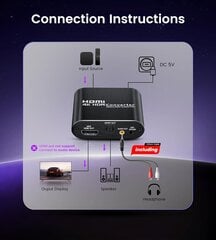 avedio links HDMI Audio Extractor цена и информация | Кабели и провода | kaup24.ee