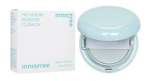 Innisfree No-Sebum Powder Cushion 23N Ginger 14g - Матирующая тональная основа для пудры цена и информация | Пудры, базы под макияж | kaup24.ee