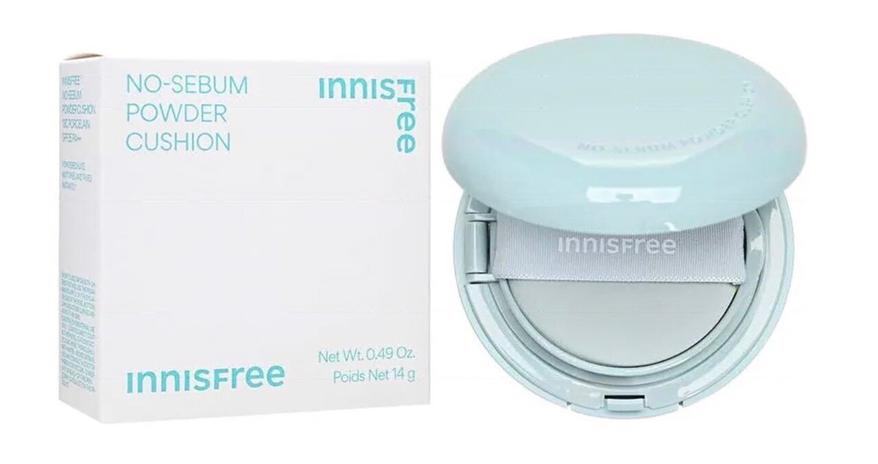 Innisfree No-Sebum Powder Cushion 23N Ginger 14g - matistav padjapõhine jumestuskreem цена и информация | Jumestuskreemid, puudrid | kaup24.ee