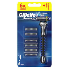 Бритва Gillette Sensor 3, 6 головок х 2 шт. цена и информация | Косметика и средства для бритья | kaup24.ee